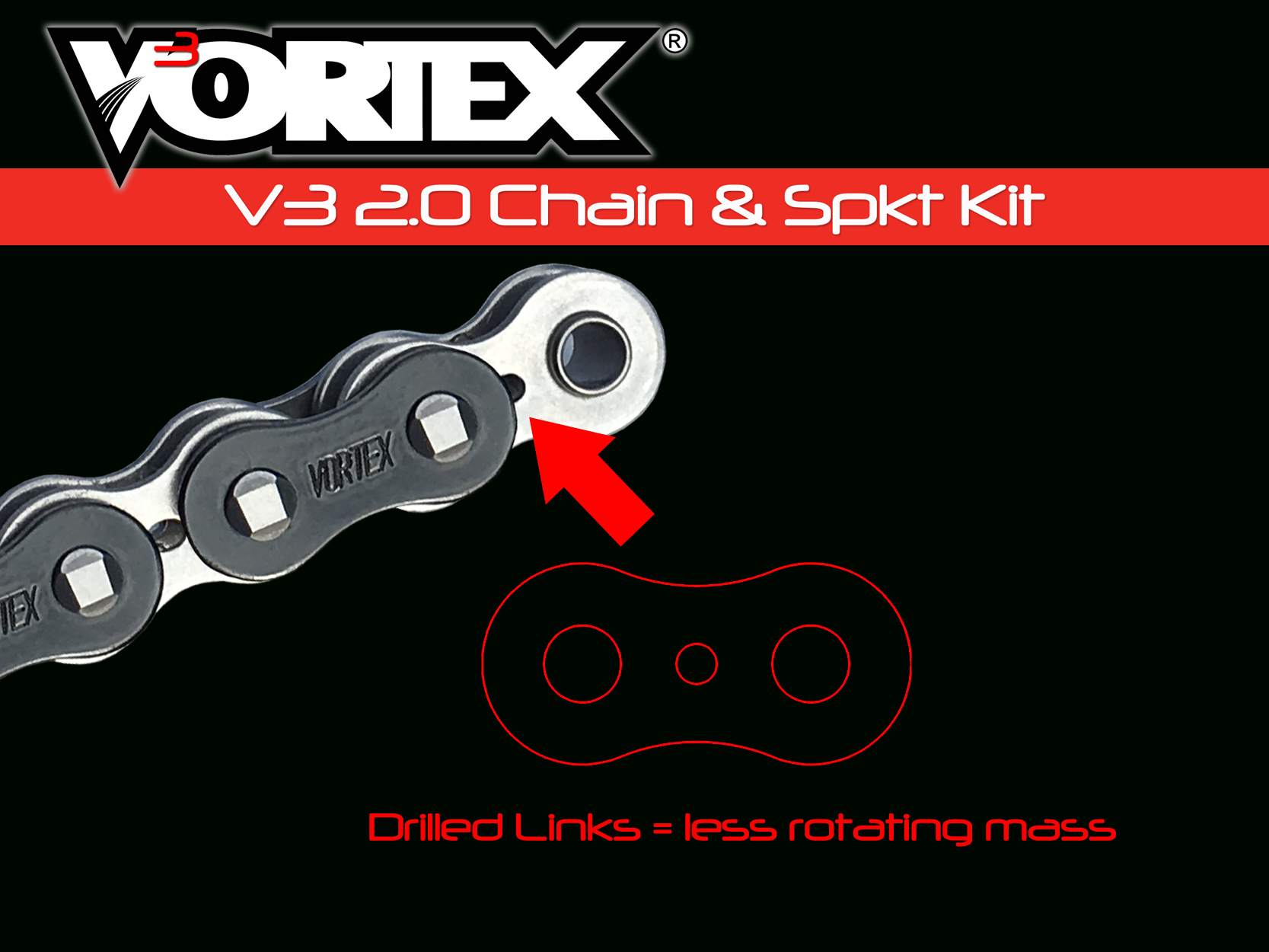 V3 Drilled Chain Drilled Link